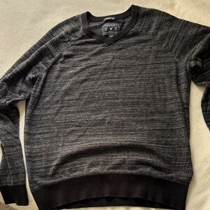 American Eagle Outfitters Charcoal V-Neck Sweater